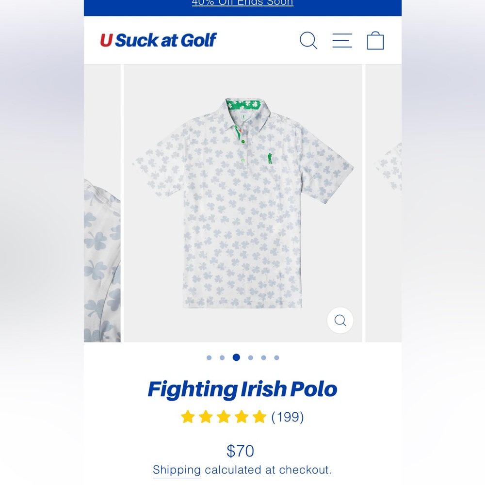 Shamrock golf polo